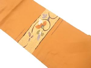 横段に花唐草模様織り出し名古屋帯